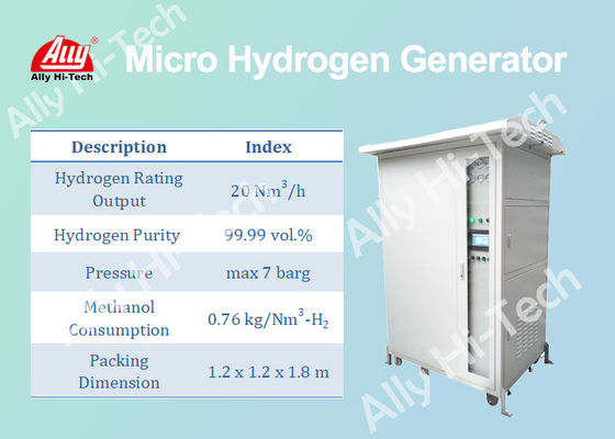 20 Nm3 / H Mikro Hidro Jeneratör, Dayanıklı Endüstriyel Hidrojen Jeneratörü